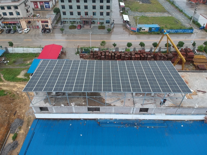 [工贸易光伏屋顶]邵阳洞口厂房光伏发电屋顶60KW项目